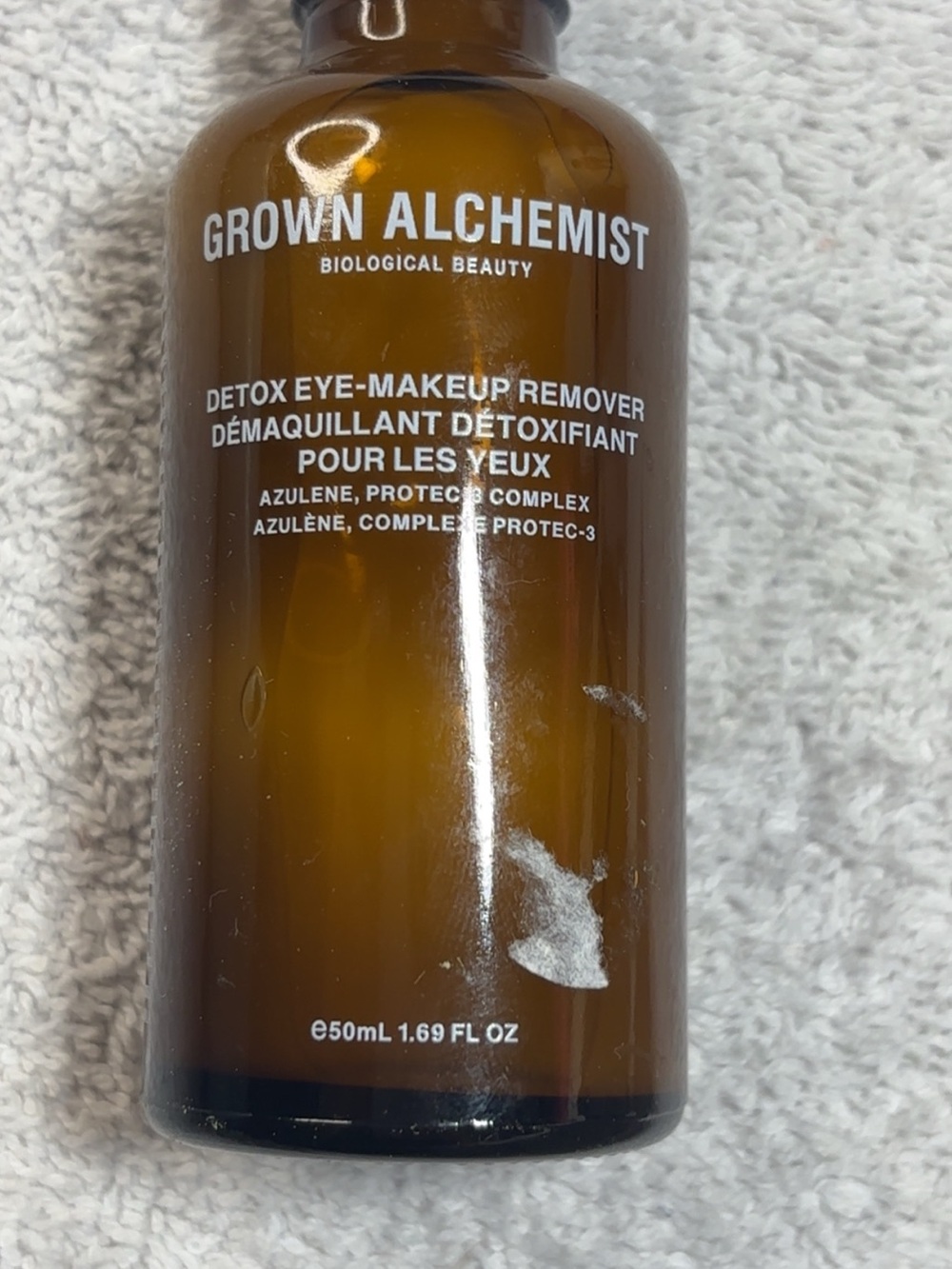 Grown Alchemist Amber Eye Makeup Remover Bottle